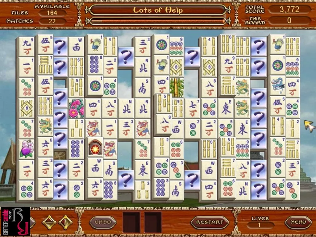 Giao diện chơi game Mahjong Quest