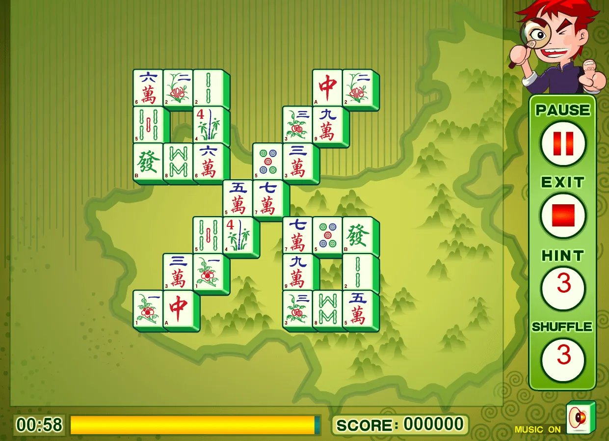 Giao diện chơi Mahjong Empire được thiết kế tối ưu